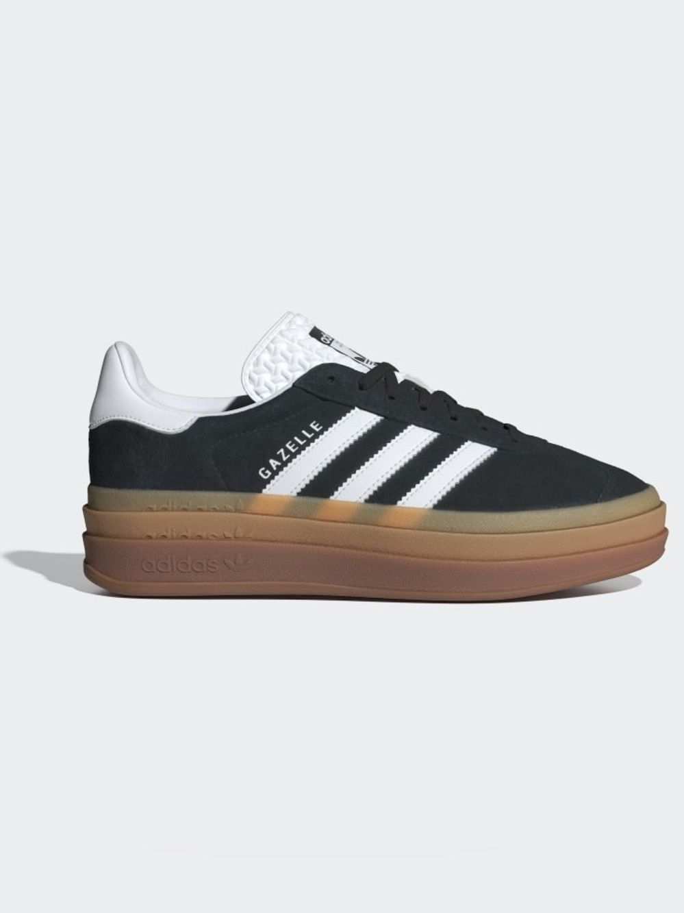 Adidas Gazelle Core Black/Bright White Bold Platform Shoes Women's Size 7.5